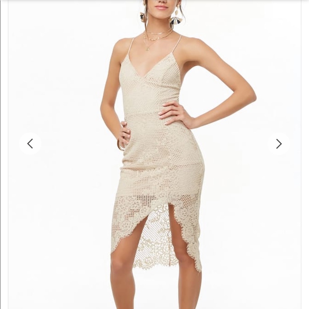 Floral Lace Halter Dress